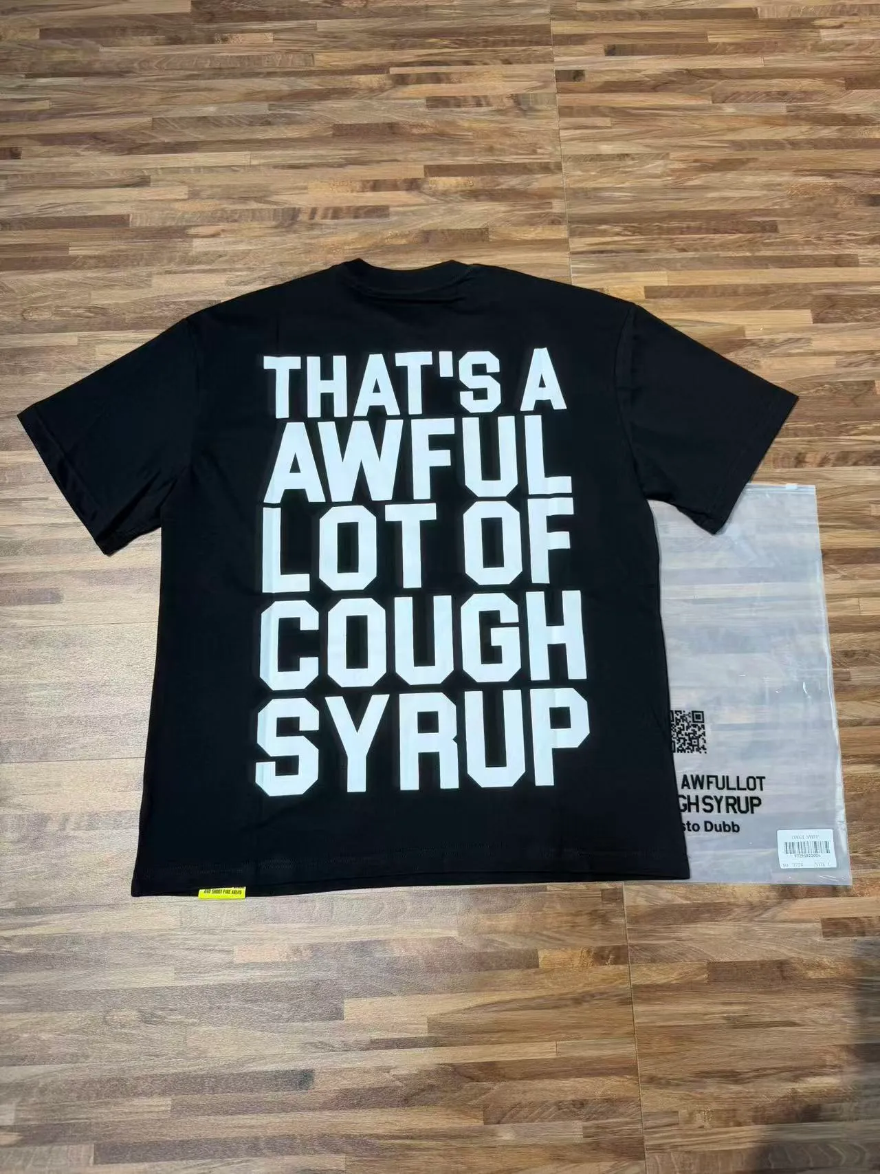 # Black I THAT'S A AWFUL LOT OF COUGH SYRUP In Stock T （fabric):32 Sizes（size）：S-M L X L （colour）： Black 👉